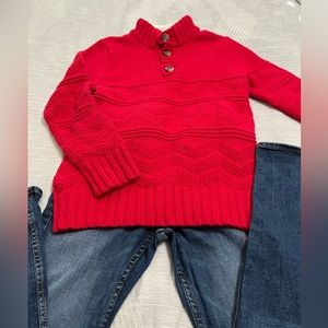 Boys Christmas/cozy outfit. Sweater from target and jeans from h&m.